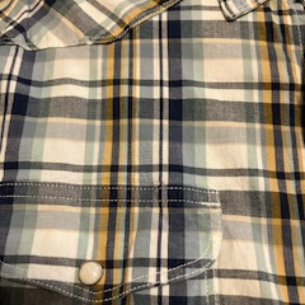 Lucky Brand L/S Snap Shirt  Size M  Saturday Stretch